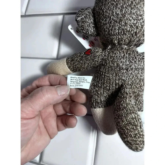 Plushland Sock Monkey Sockiez Plush Animal Toy New With Tag - Picture 4 of 8